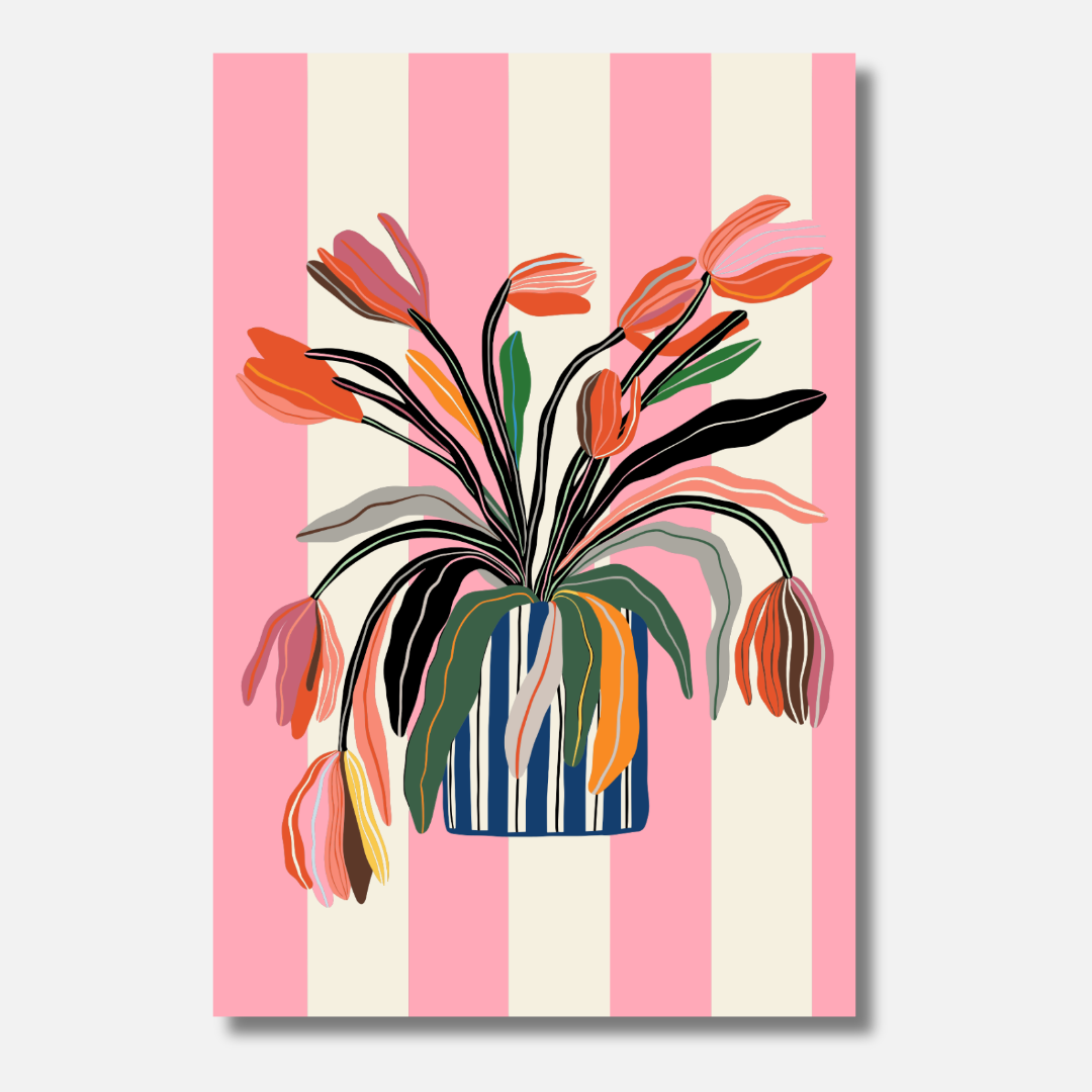 Striped Tulips - Malen nach Zahlen