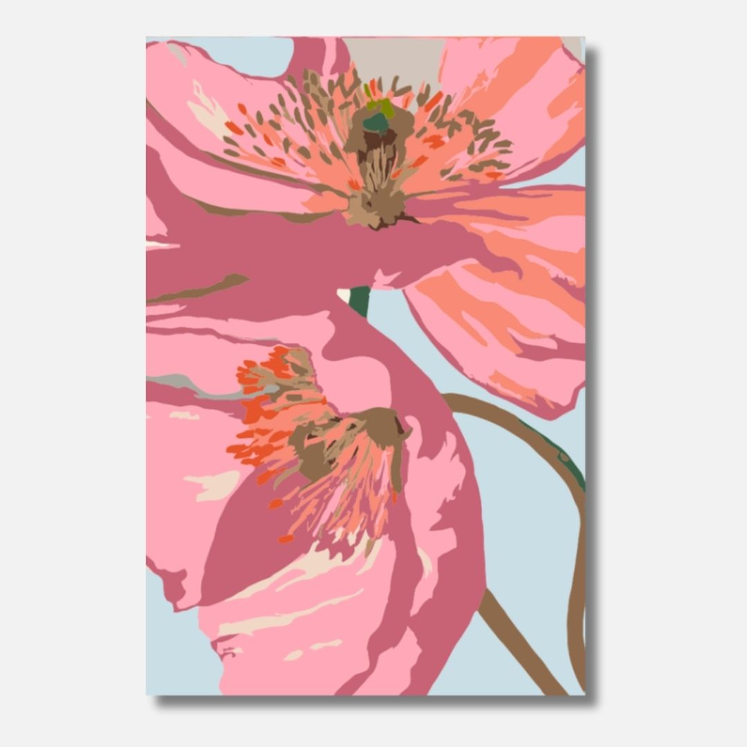 Pink Poppy - Malen nach Zahlen