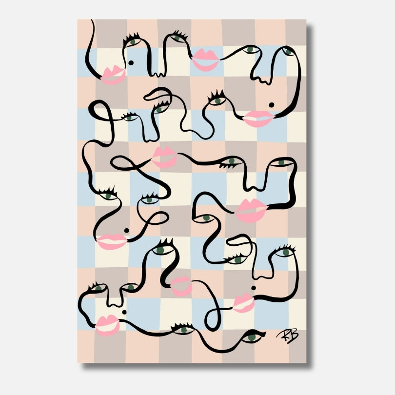 Dancing Faces - Malen nach Zahlen