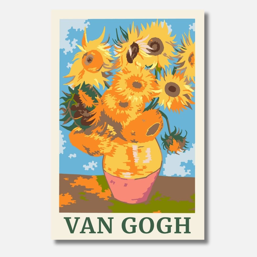 Sonnenblumen Van Gogh - Malen nach Zahlen