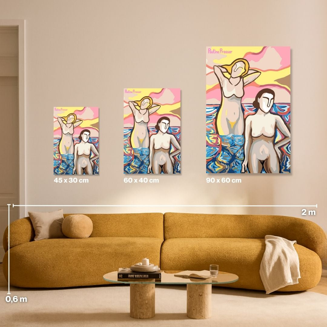 Zwei Badende Frauen - Malen nach Zahlen