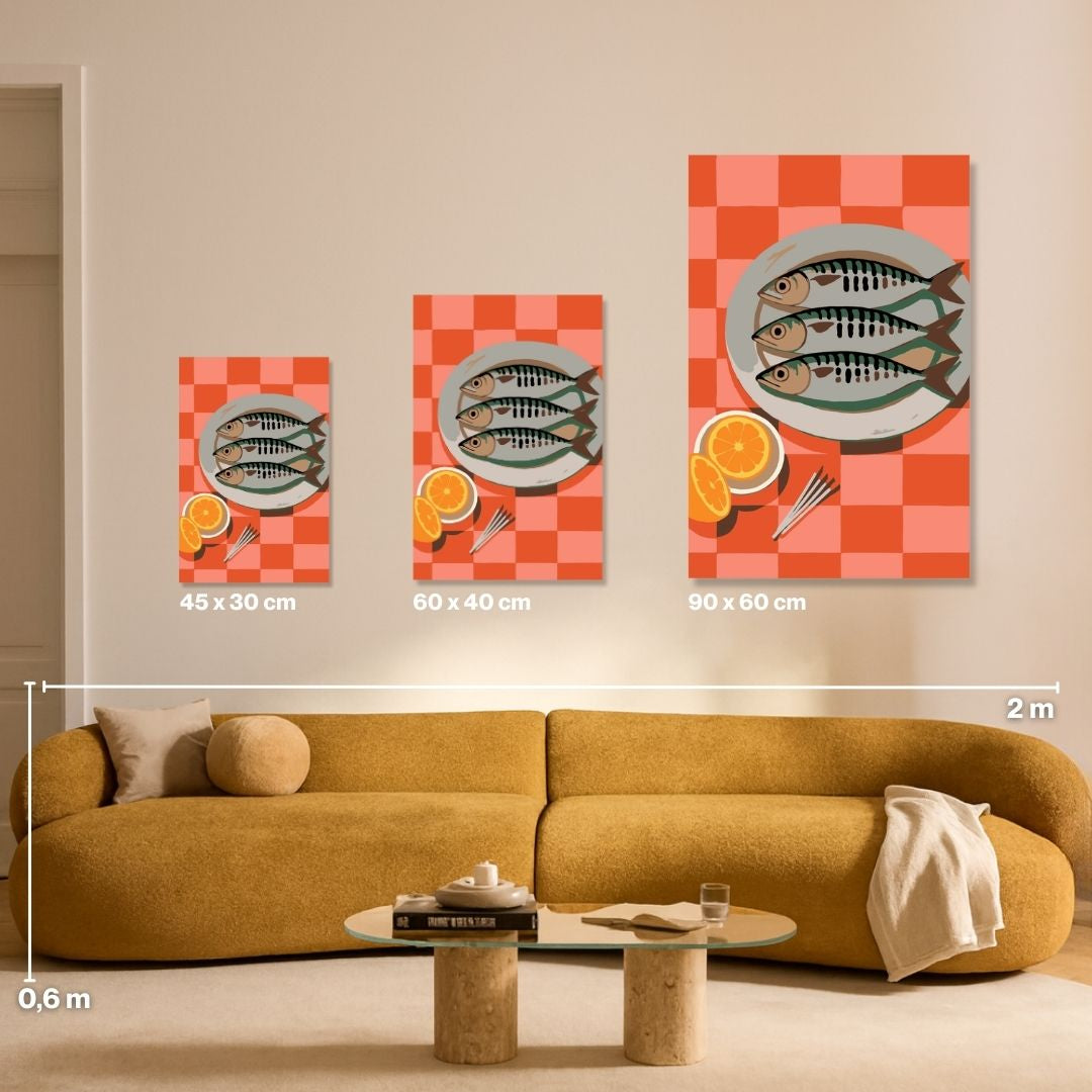 Frische Fische rosa - Malen nach Zahlen