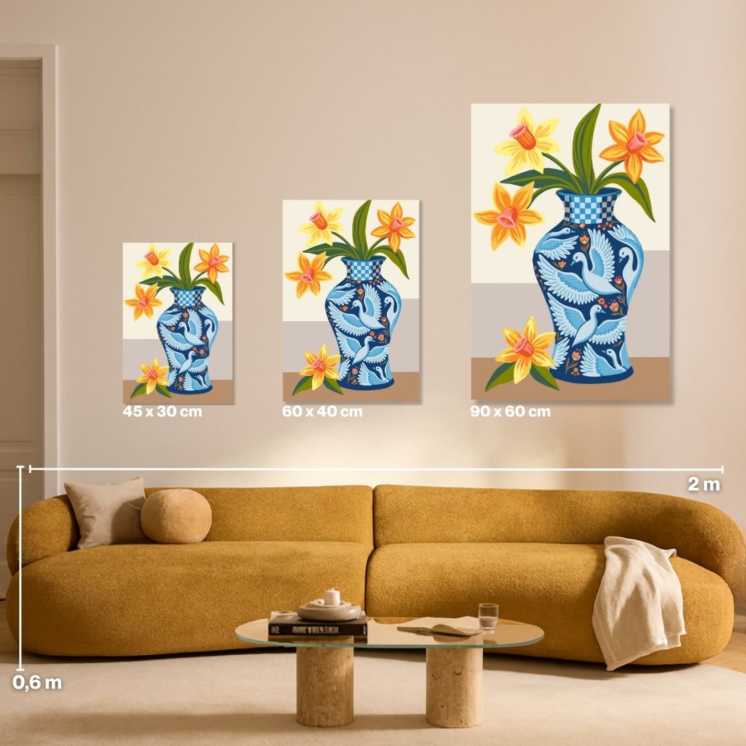 Daffodil time - painting by numbers