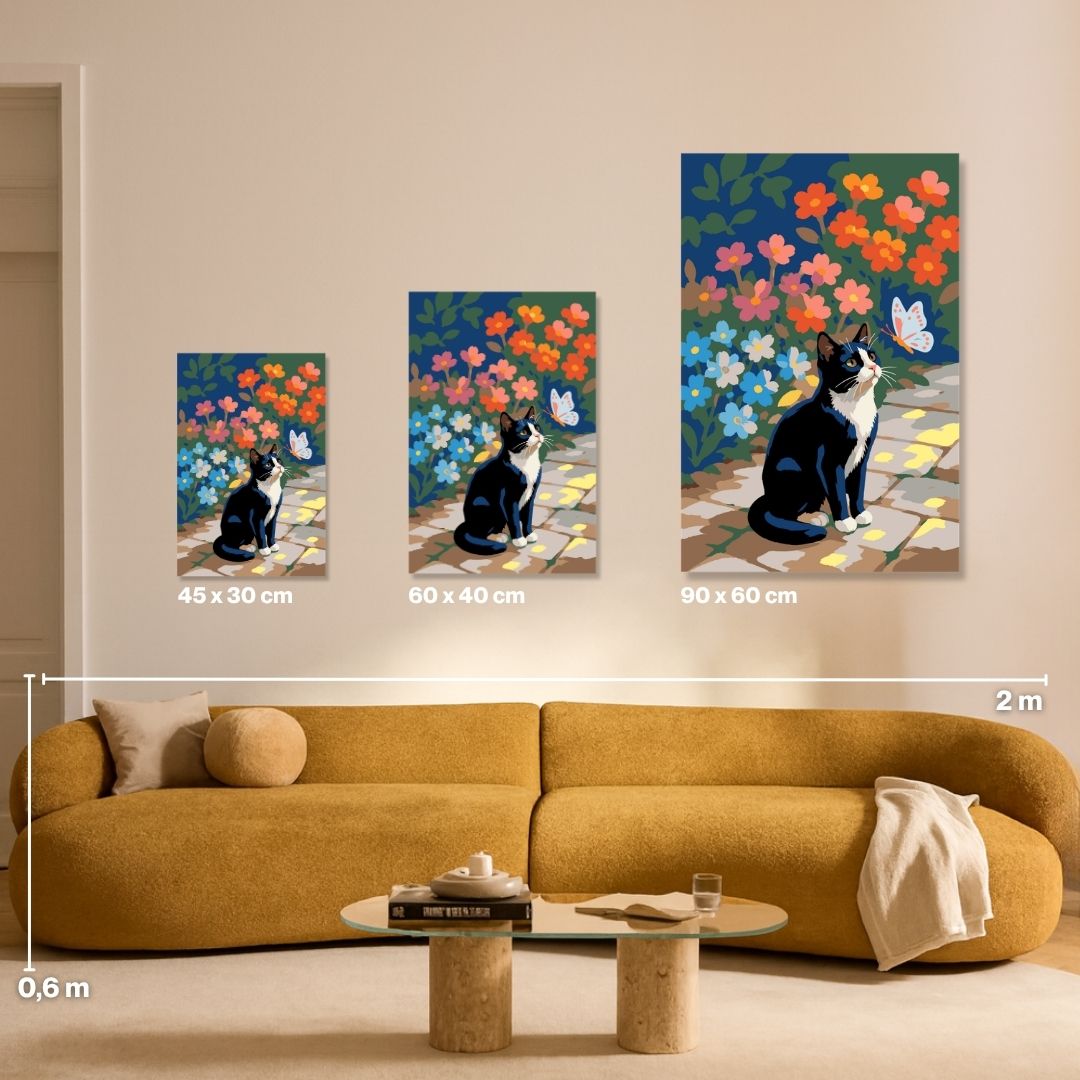 The Cat and the Butterfly - Malen nach Zahlen