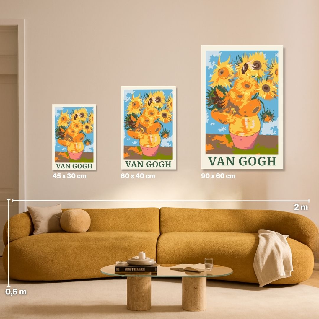 Van Gogh Sunflowers - Painting by numbers