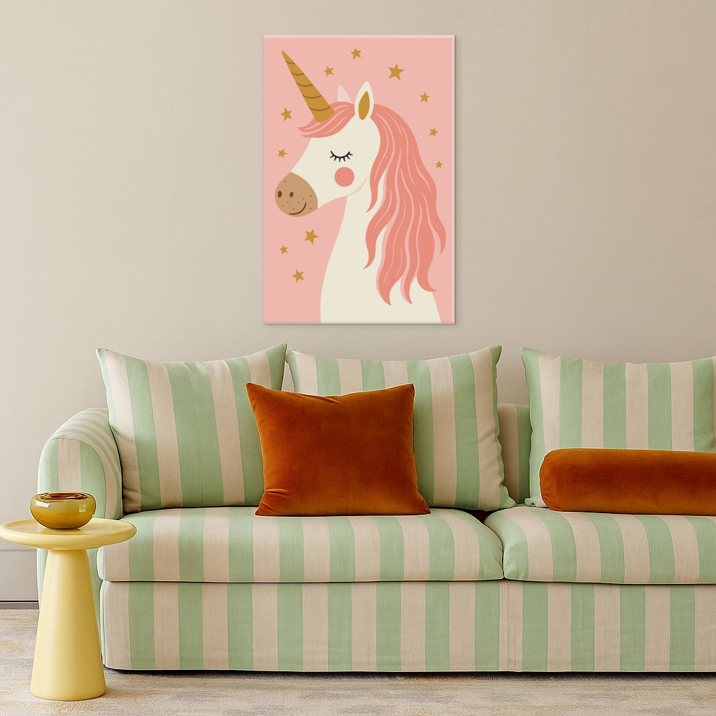 Rosa Einhorn - Malen nach Zahlen