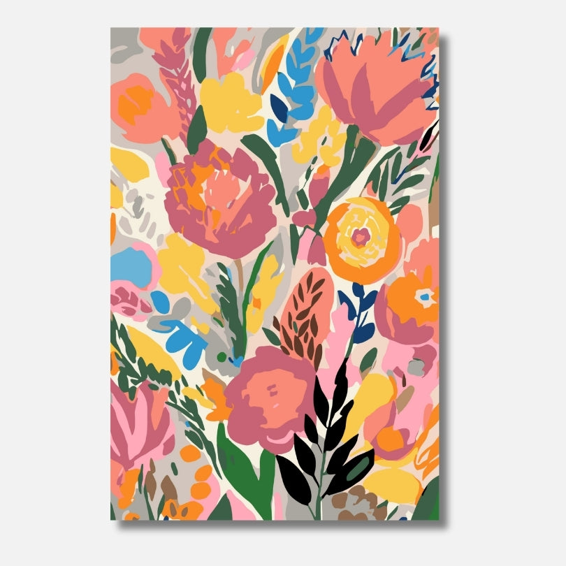 Blush Blossoms Malen nach Zahlen für Erwachsene – Hochwertiges DIY Malset mit rosafarbenen Blüten und Blumenmotiv