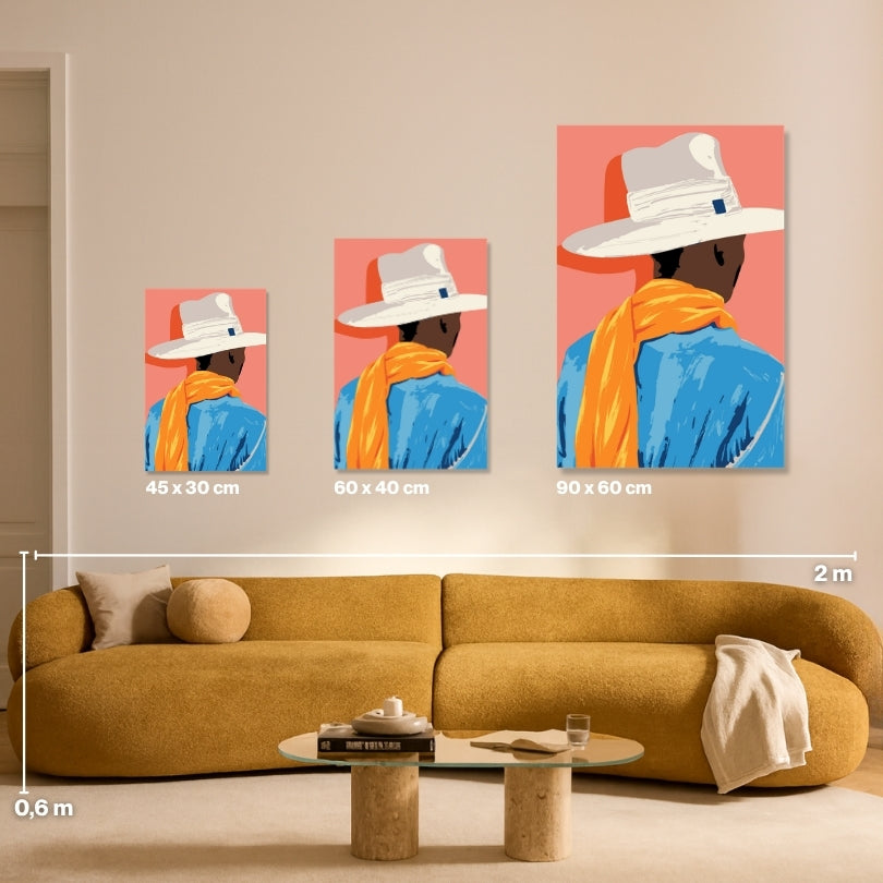 Malen nach Zahlen für Erwachsene – Der Fremde: Größenvergleich Leinwand 45x30, 60x40, 90x60 cm | Habitus DIY Malset