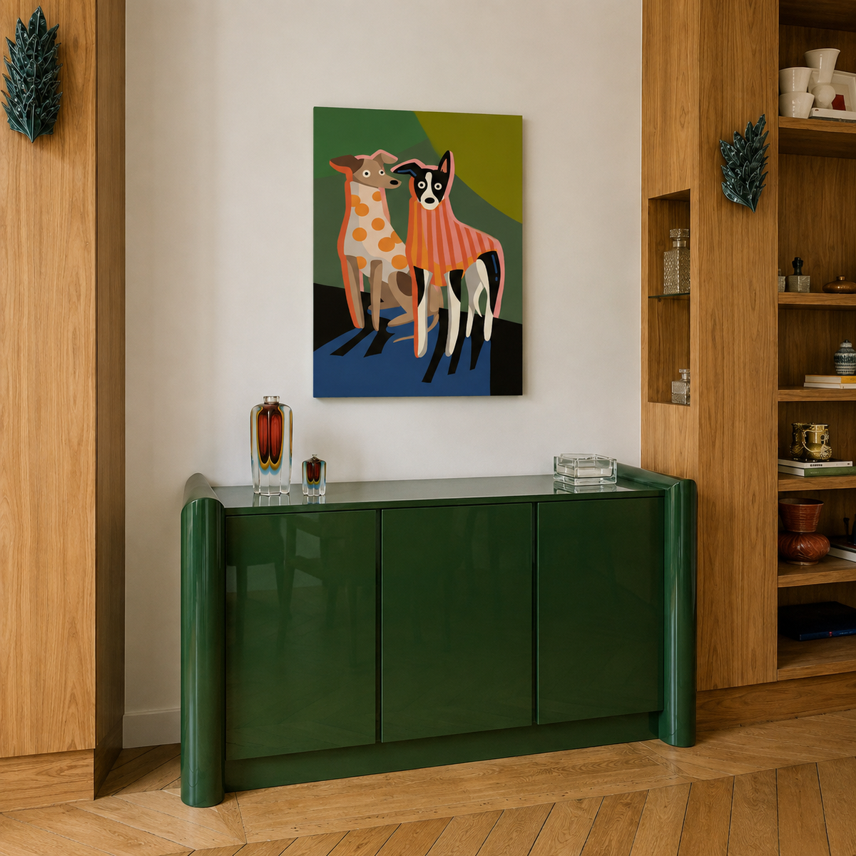 Malen nach Zahlen für Erwachsene-Double Trouble als Wandbild im Wohnzimmer/ Fertiges Gemälde auf Leinwand von Habitus