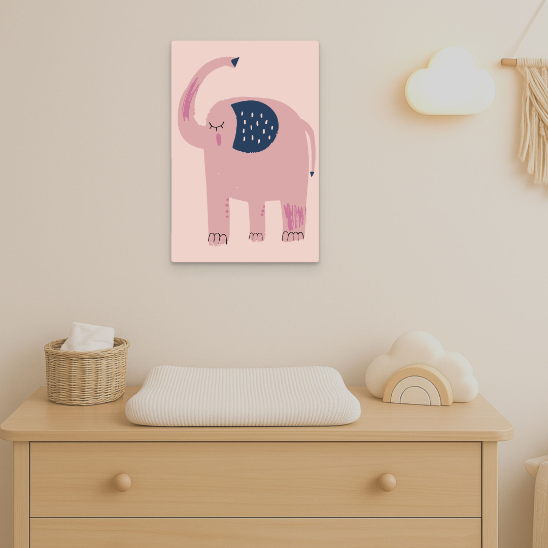 Rosa Elefant - Malen nach Zahlen