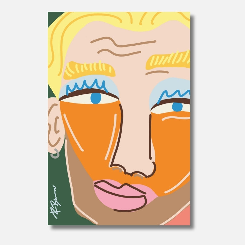 Finn Malen nach Zahlen für Erwachsene – Hochwertiges DIY Malset mit abstraktem Portrait-Motiv, bunte Farben