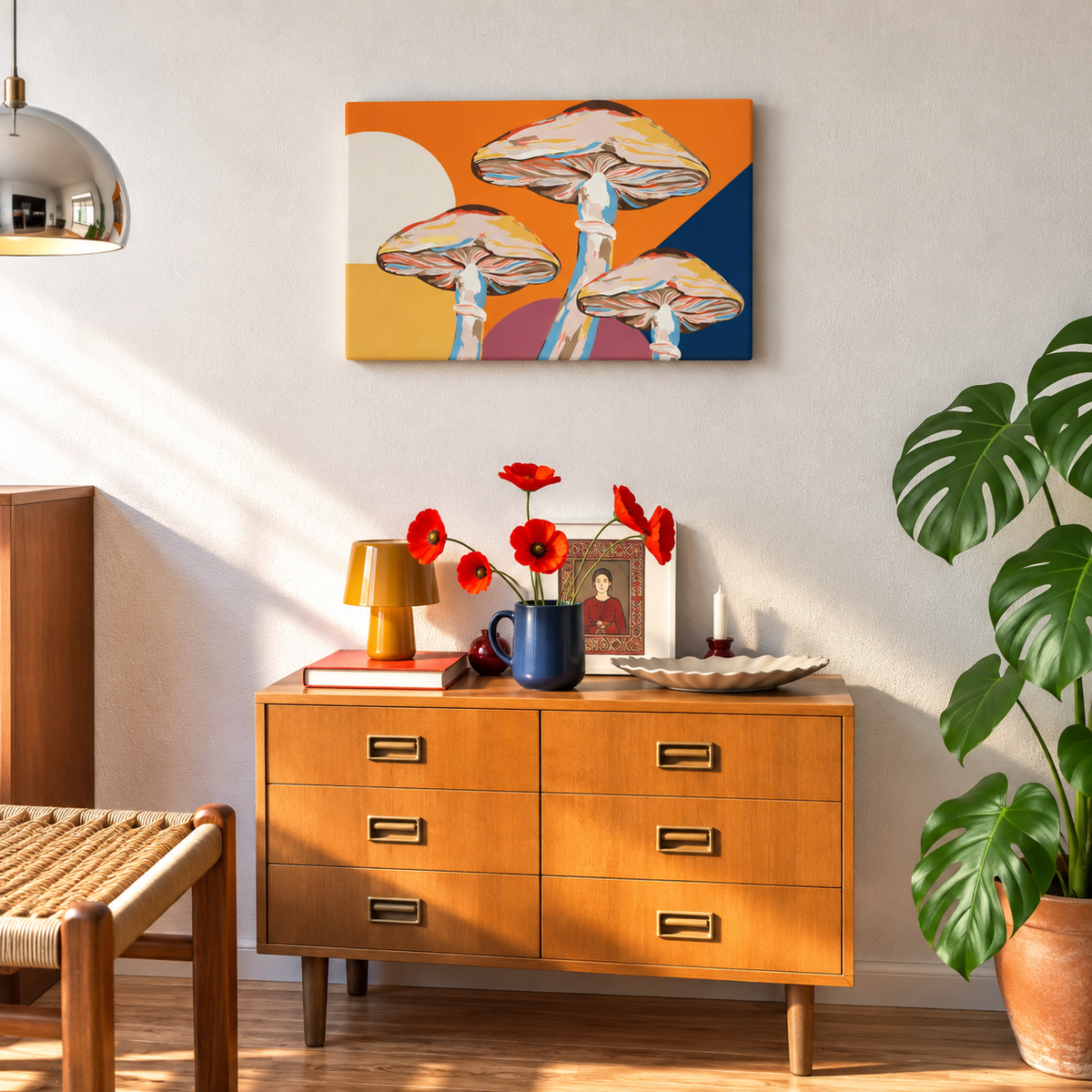 Malen nach Zahlen für Erwachsene-Forest Friends als Wandbild im Wohnzimmer/Fertiges Gemälde auf Leinwand von Habitus