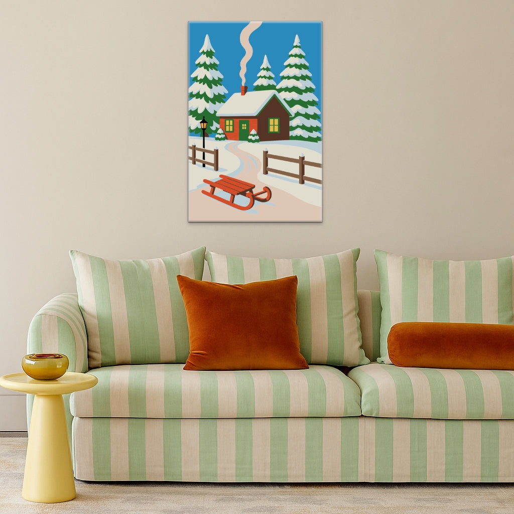 Winter Cottage - Malen nach Zahlen