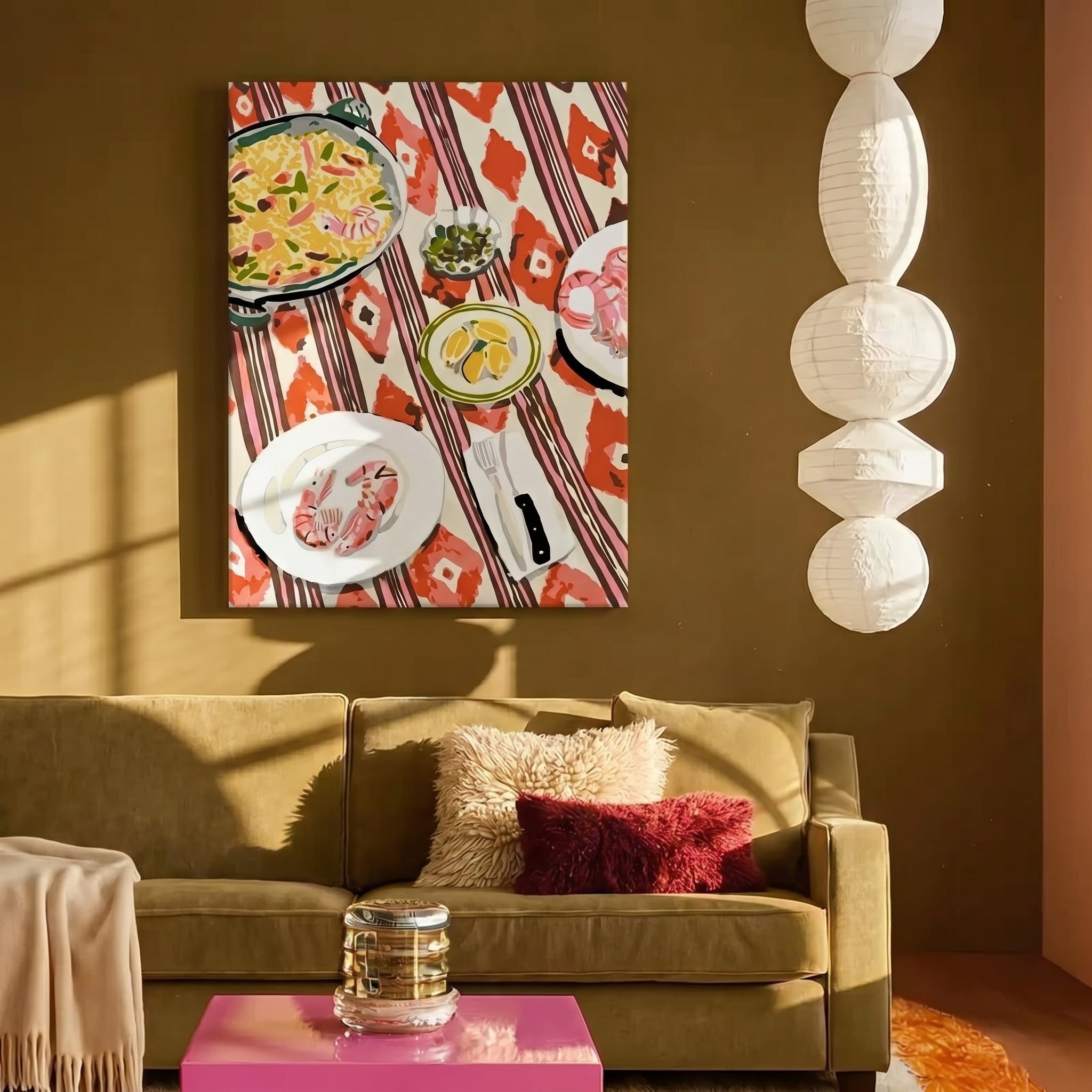 Mediterranean Paella Table - Painting by numbers