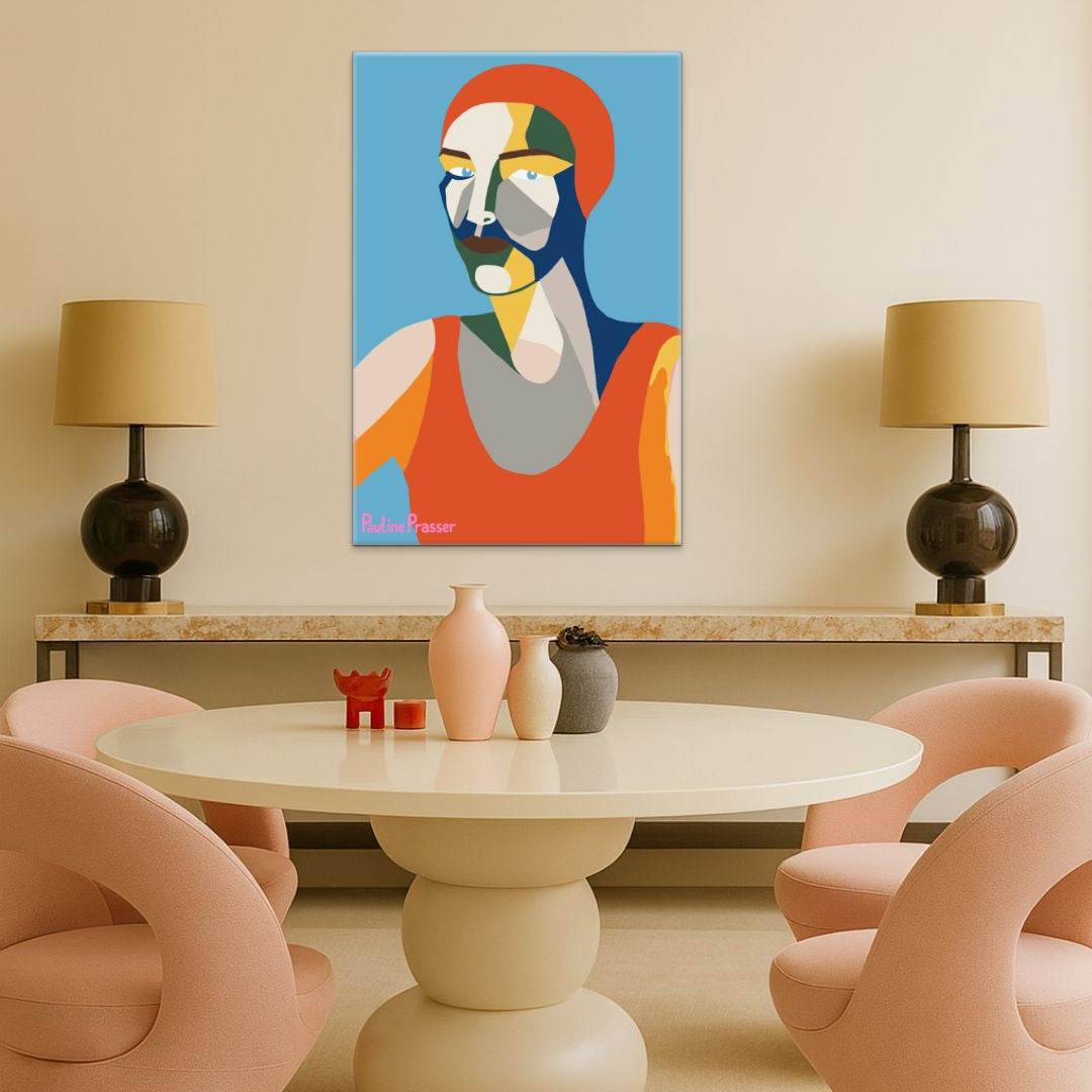 Abstract Swimmer - Malen nach Zahlen