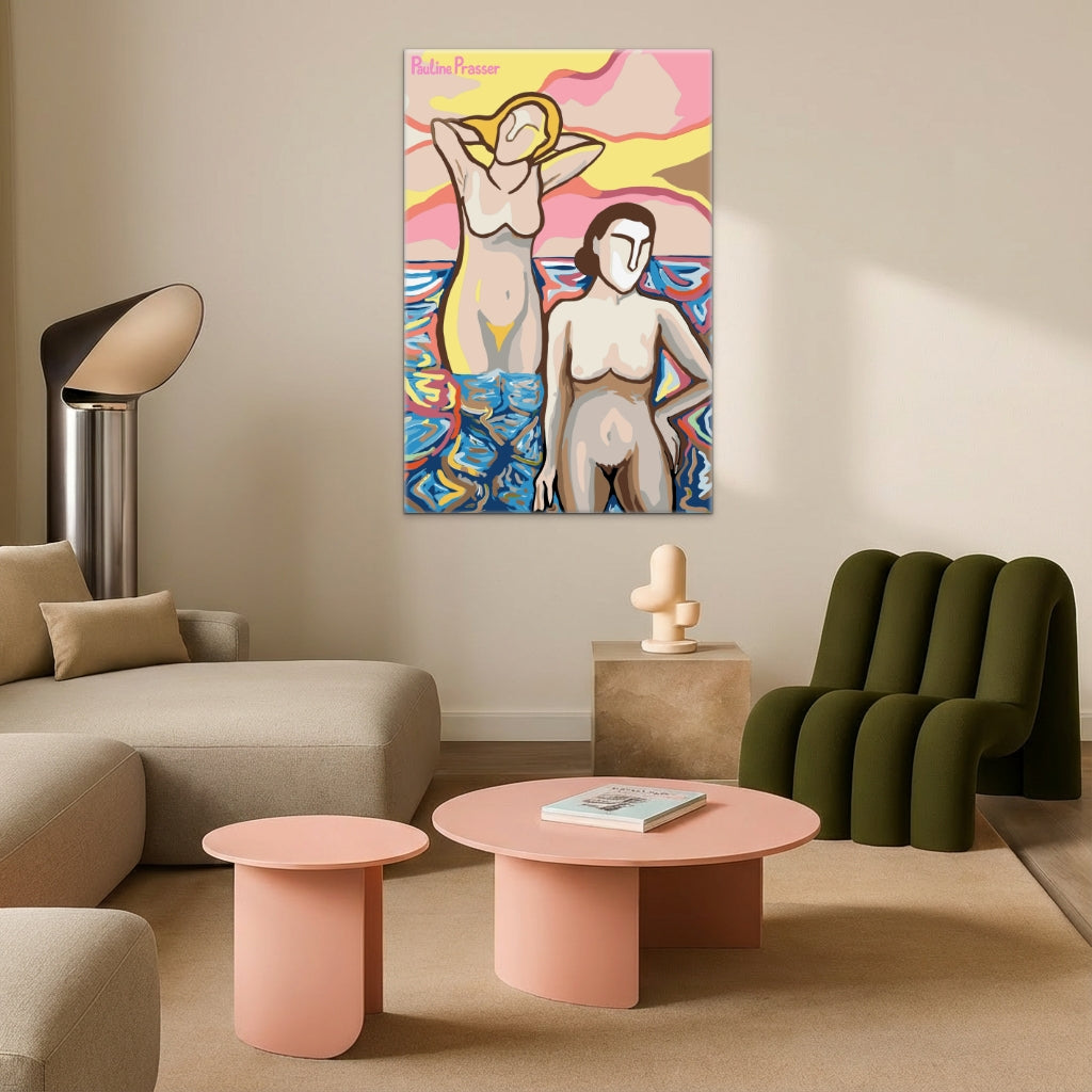 Zwei Badende Frauen - Malen nach Zahlen