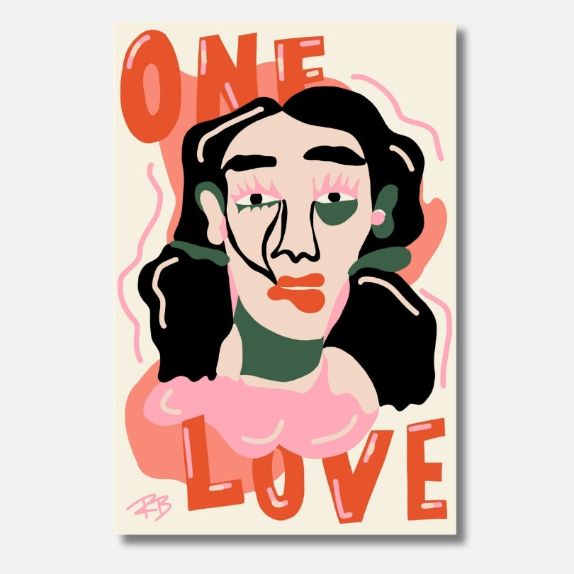 Juna One Love Malen nach Zahlen Erwachsene – Buntes Portrait-Malset als Wandbild im Wohnzimmer, DIY Malen nach Zahlen