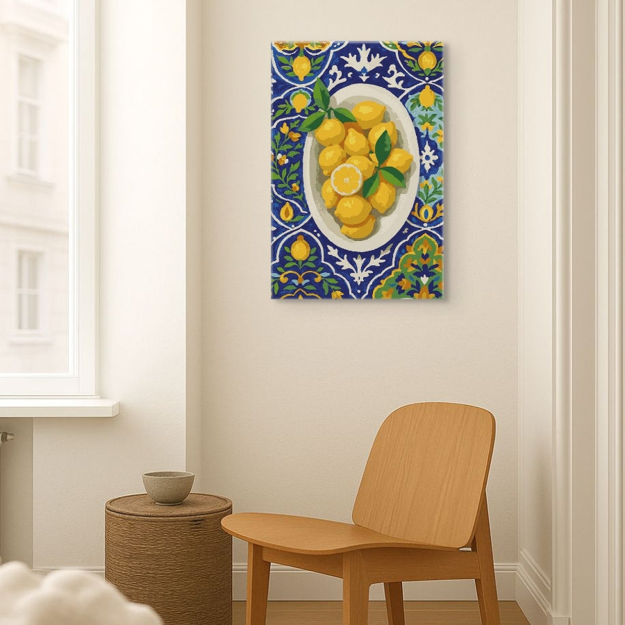 Mediterrane Zitronen - Malen nach Zahlen