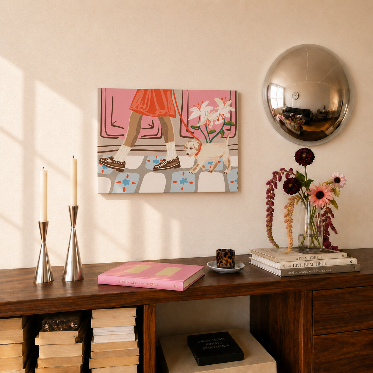 Malen nach Zahlen Erwachsene Kleine Rosi Sommer Motiv als Wandbild im Wohnzimmer - habitus studio DIY Malset
