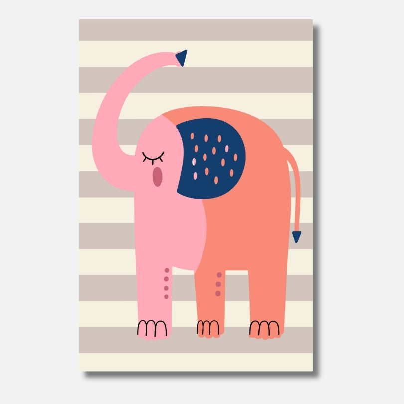 Malen nach Zahlen Erwachsene Rosa Elefant Elefant Tiere Motiv | Hochwertiges DIY Malset habitus studio
