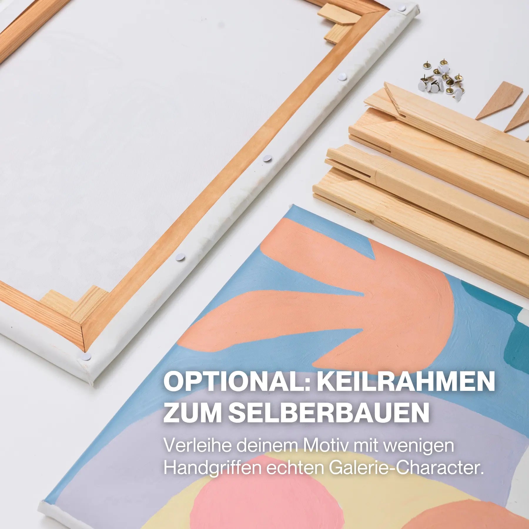Malen nach Zahlen You abstrakte Kunst Groessen Vergleich Leinwand 45x30 60x40 90x60 cm - habitus studio