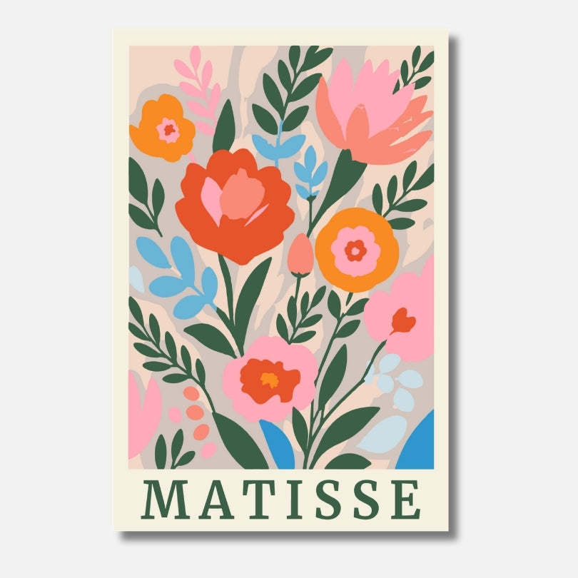 Mini Malen nach Zahlen für Erwachsene – Matisse Flowers: Bunte Blumen im Matisse-Stil | Hochwertiges DIY Malset von Habitus