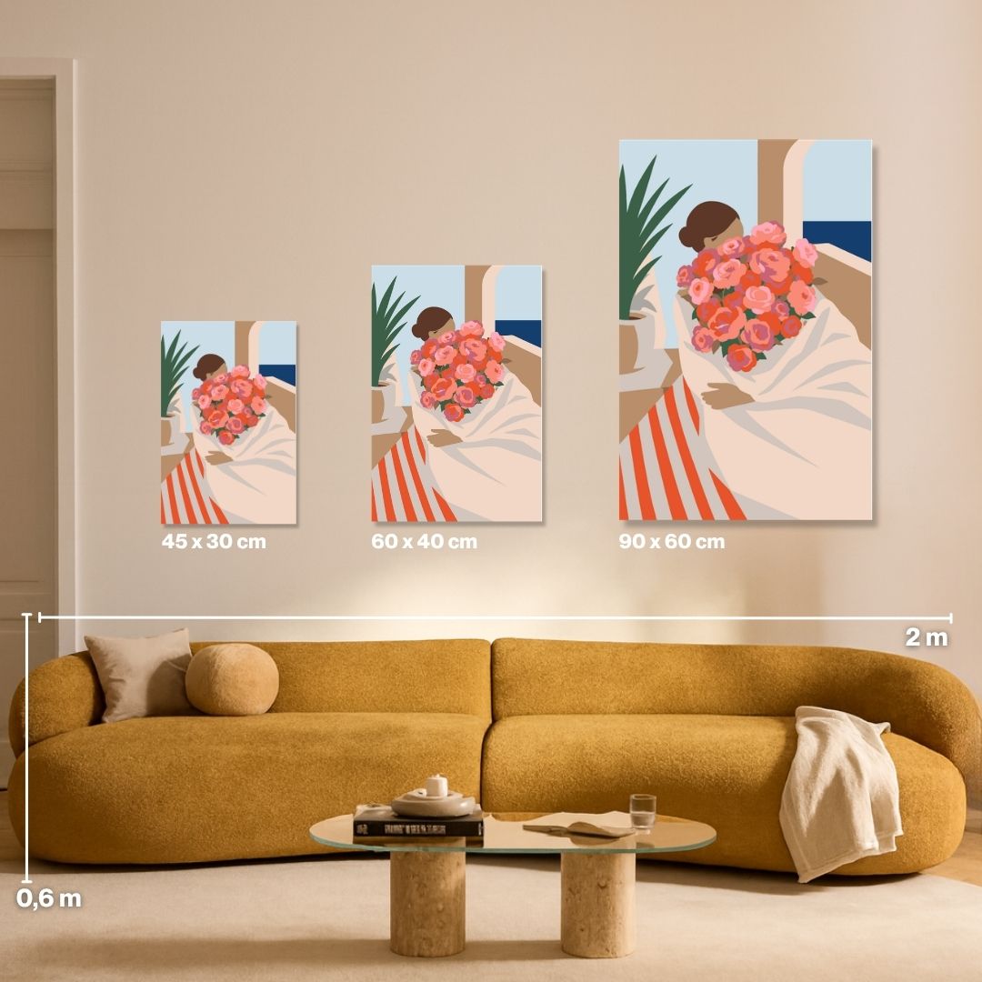 Holding Flowers - Malen nach Zahlen