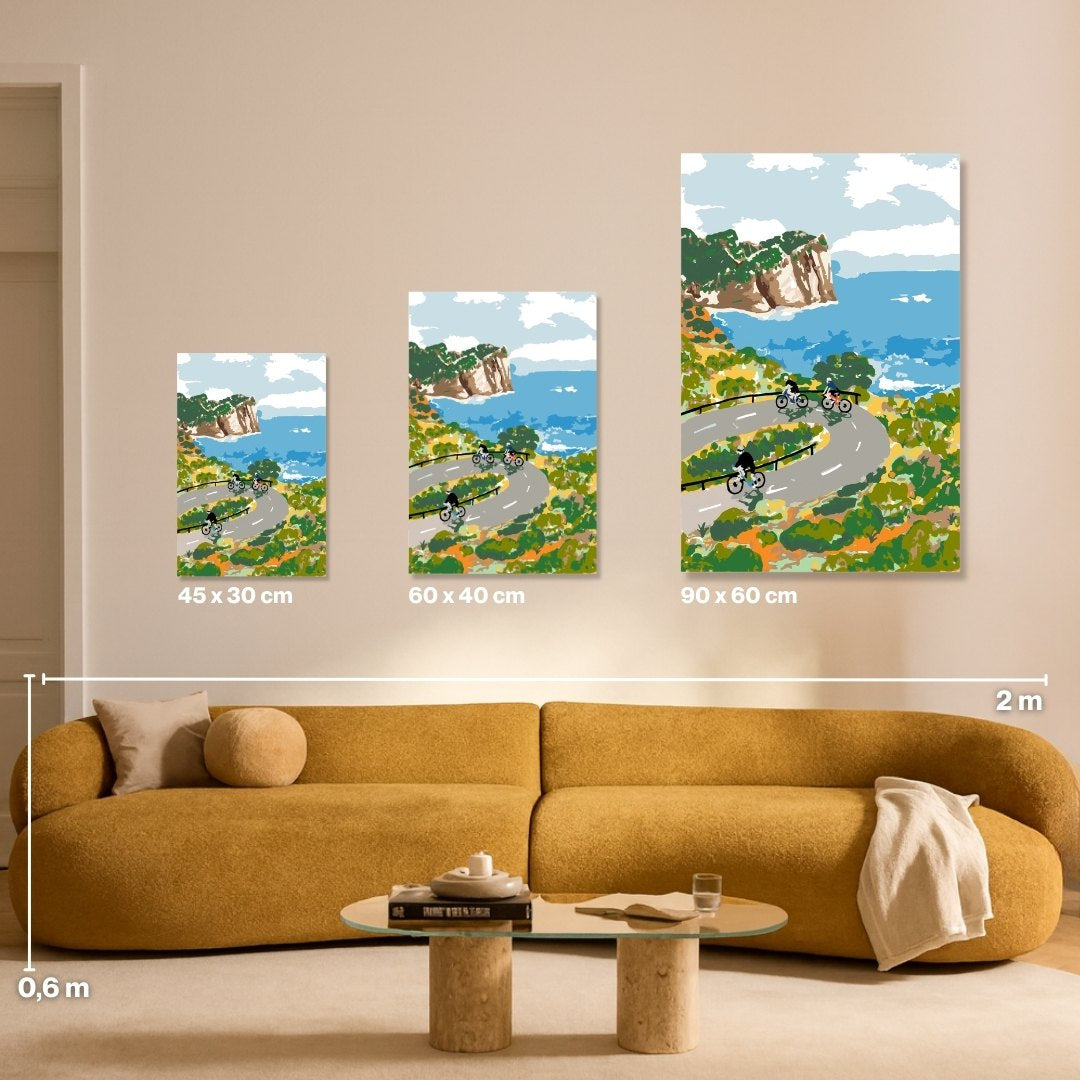 Cycling Cap Formentor - Painting by numbers