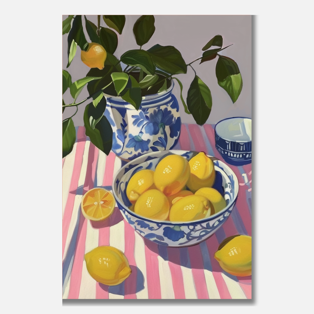 Striped Citrus Delight - Malen nach Zahlen