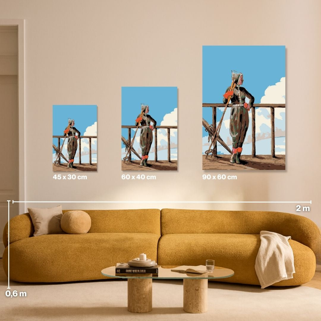 Skier With Red Gloves - Malen nach Zahlen