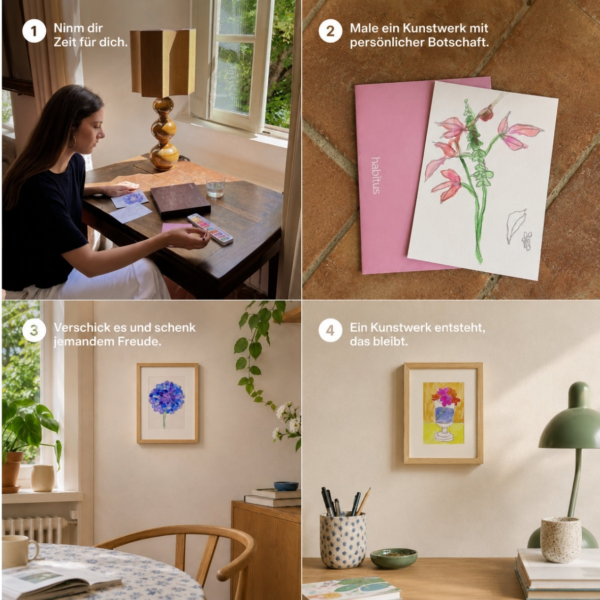 Kunstvolle Postkarten zum Selbstgestalten