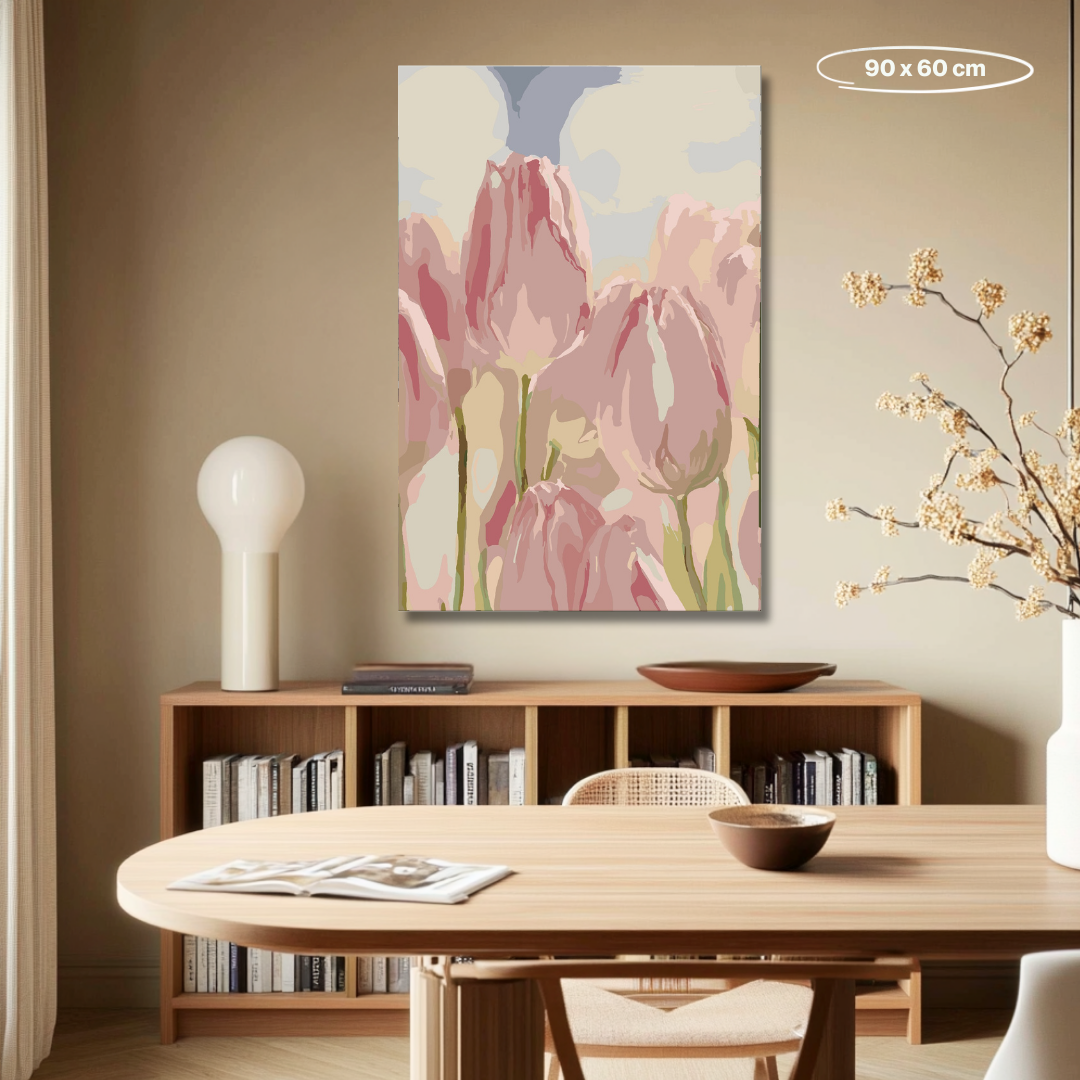 Blush Tulips - Malen nach Zahlen