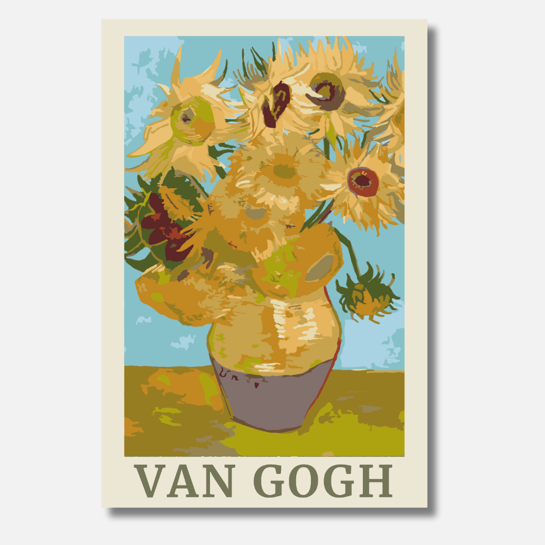 Van Gogh Sonnenblumen - Malen nach Zahlen