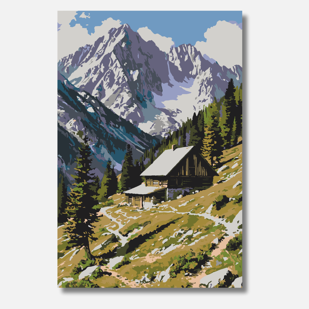 Alpenruhe - Malen nach Zahlen