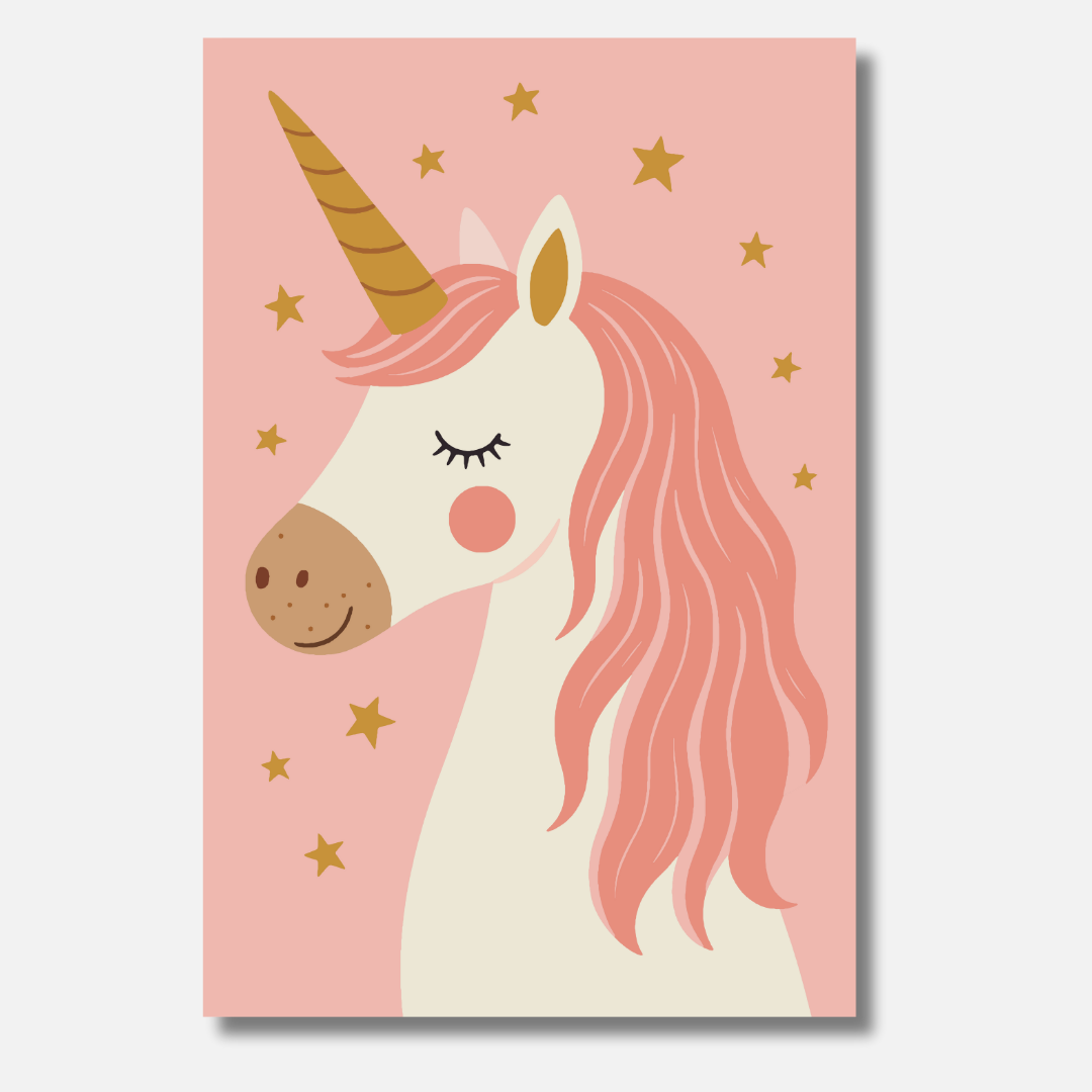 Rosa Einhorn - Malen nach Zahlen