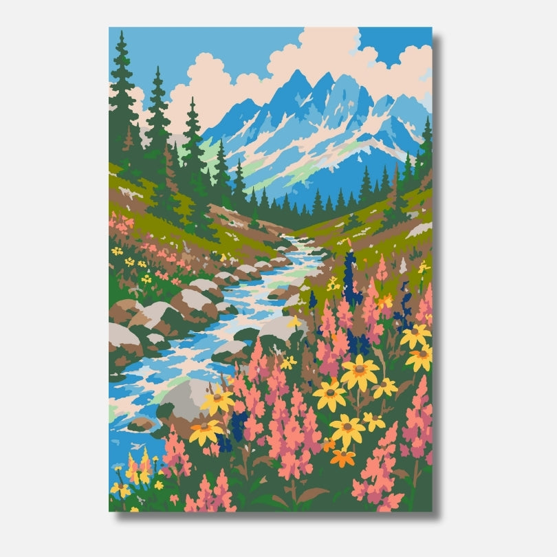 Alpine Bloom - Malen nach Zahlen