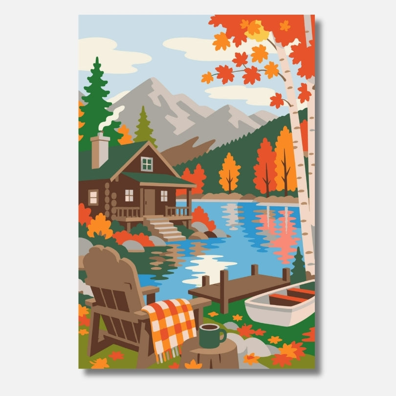 Autumn by the Lake - Malen nach Zahlen