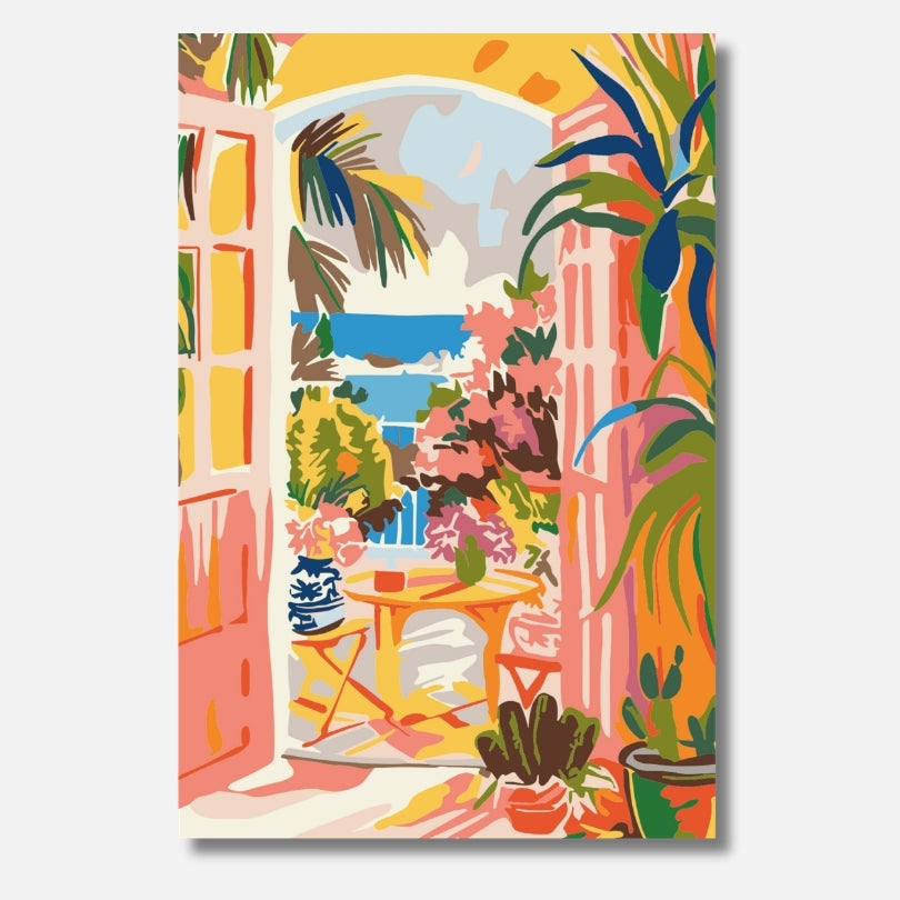 Sunlit Patio - Malen nach Zahlen