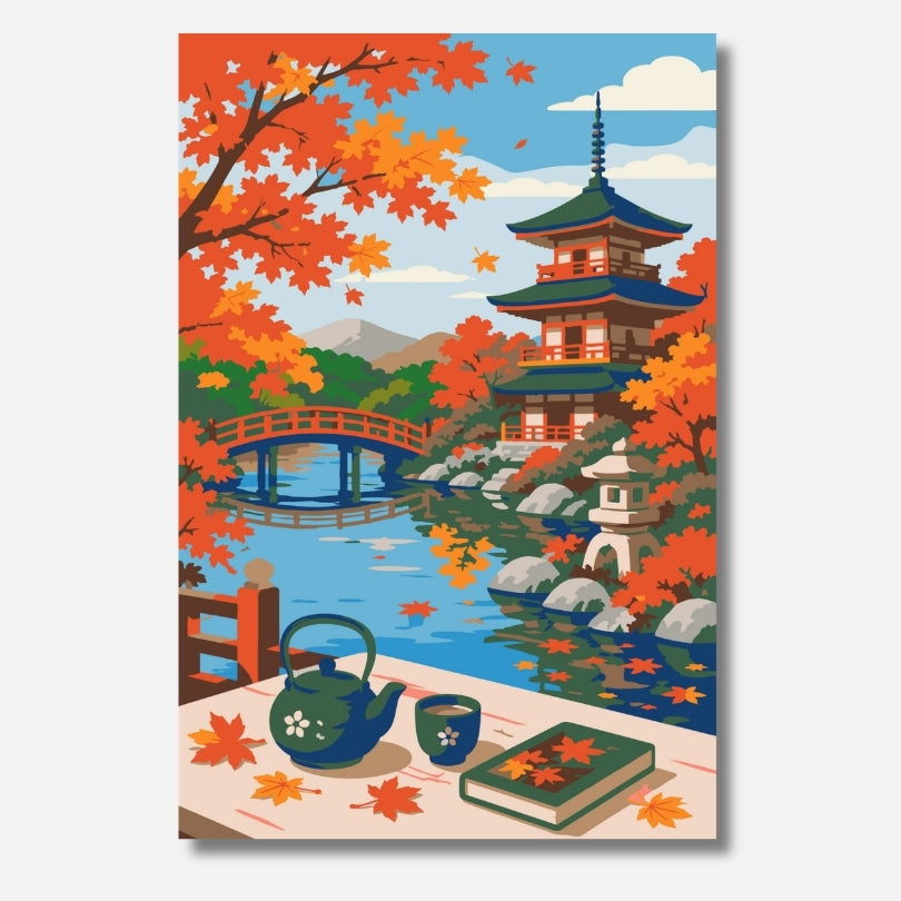 Autumn Tea - Malen nach Zahlen