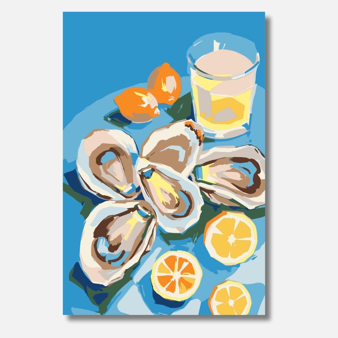 Austern & Zitronen - Malen nach Zahlen