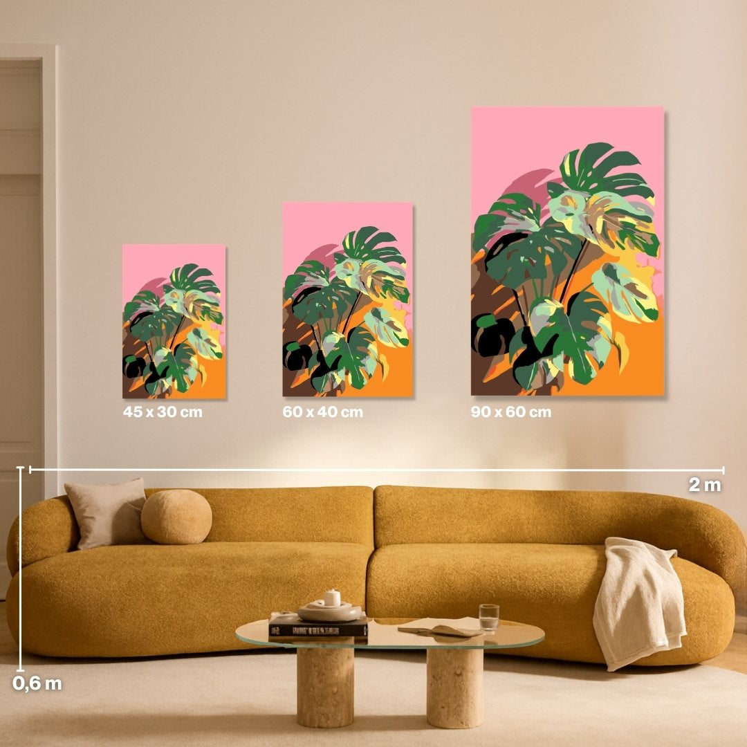 Monstera - Painting by numbers