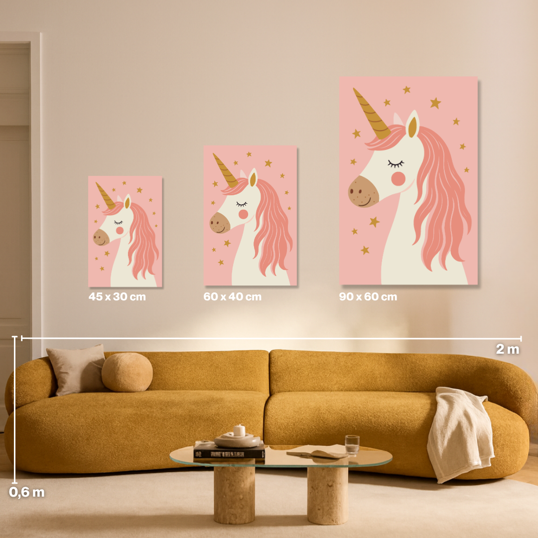 Rosa Einhorn - Malen nach Zahlen