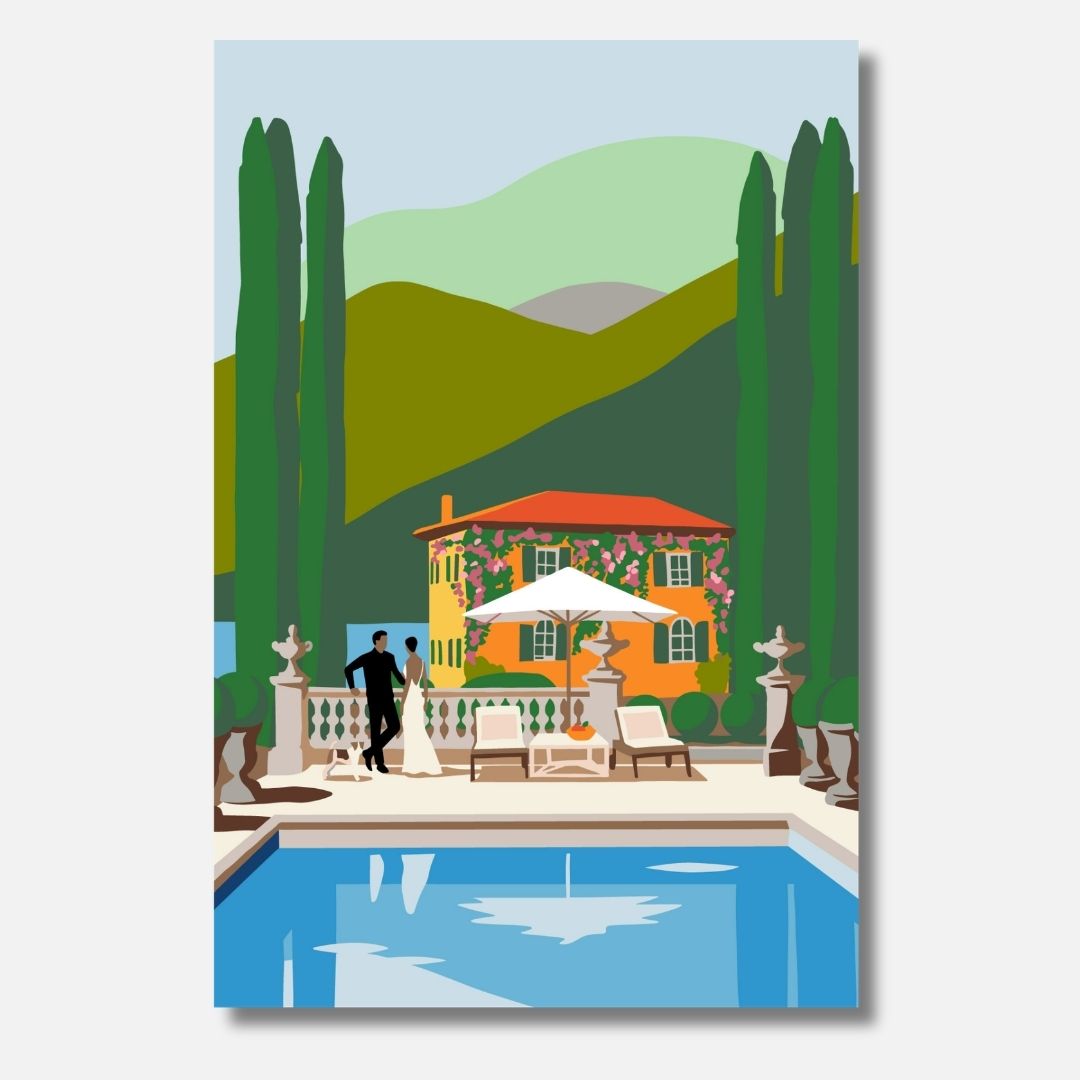 Hochzeit am Pool - Malen nach Zahlen