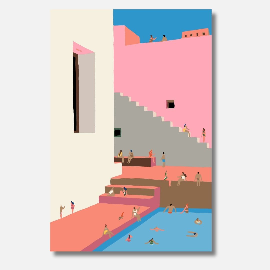 Poolside Steps - Malen nach Zahlen