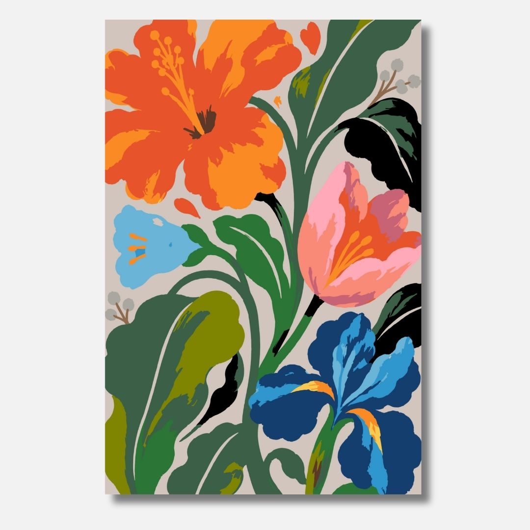 Flower Jungle - Malen nach Zahlen