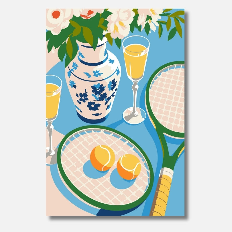 Tennis and Champagne - Malen nach Zahlen