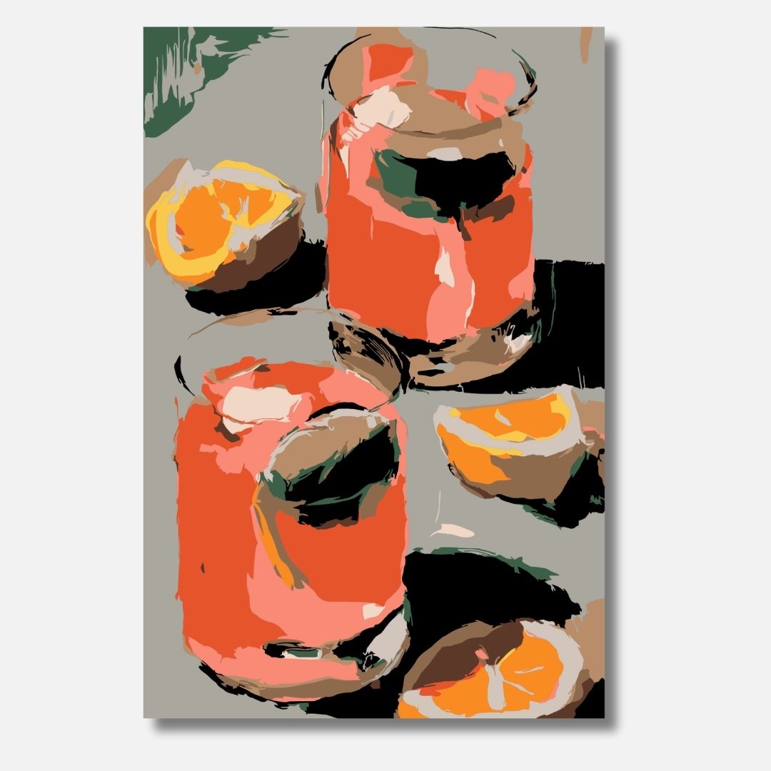 Aperol Sour - Malen nach Zahlen