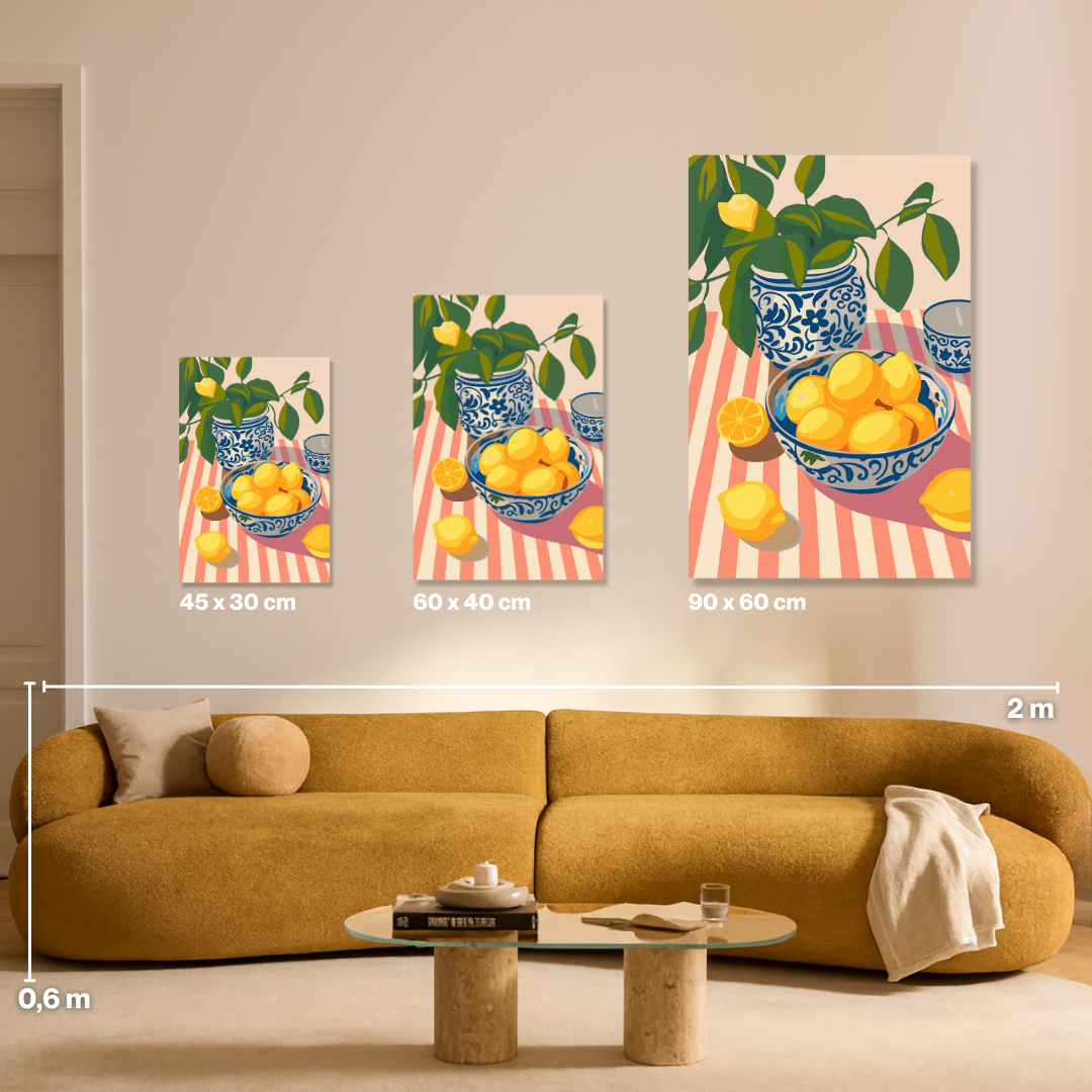 Striped Citrus Delight - Malen nach Zahlen