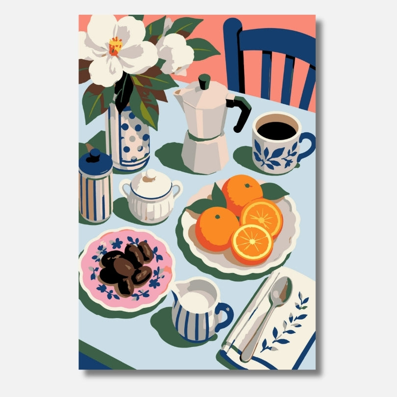 Citrus and Coffee - Malen nach Zahlen