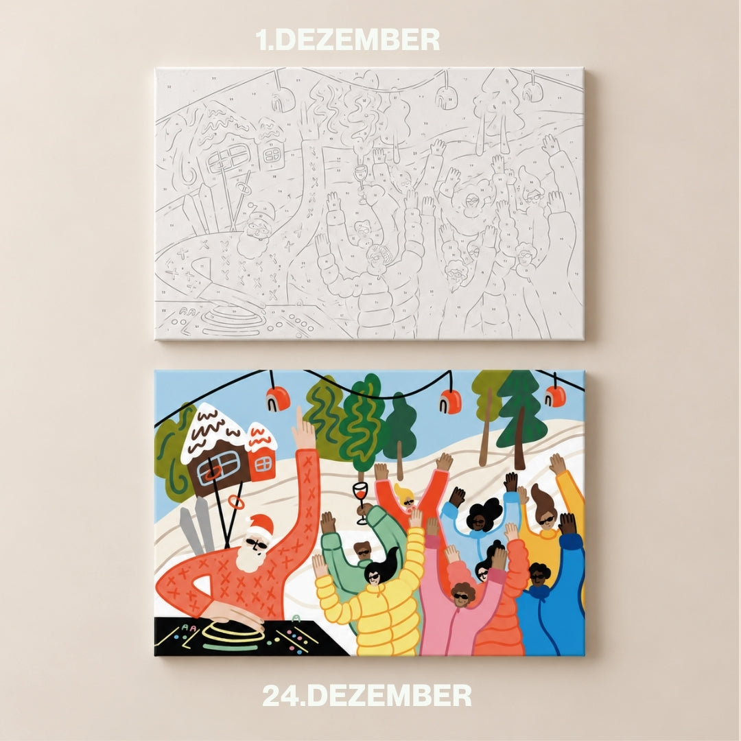 Aprés Ski - Malen nach Zahlen Adventskalender